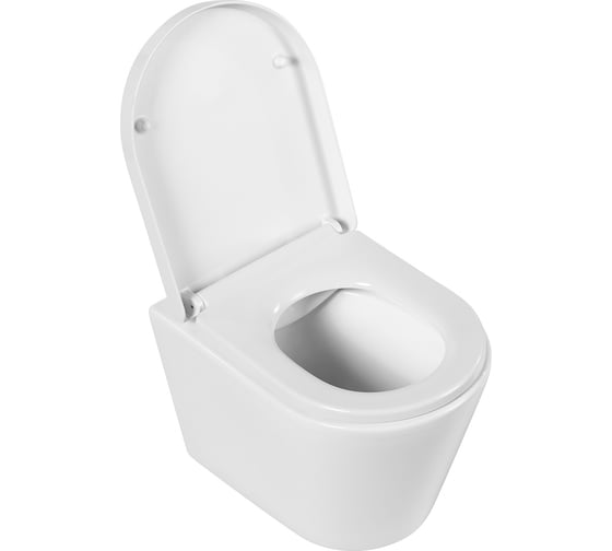 Унитаз подвесной безободковый с быстросъемным сидением с миколифтом BelBagno FLAY-R BB053CHR/BB865SC
