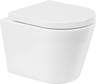 Унитаз подвесной безободковый с быстросъемным сидением с миколифтом BelBagno FLAY-R BB053CHR/BB865SC