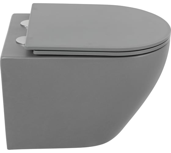 Унитаз подвесной безободковый с быстросъемным сидением с миколифтом BelBagno COLORATO BB062CHR-GR/BB062SC-GR