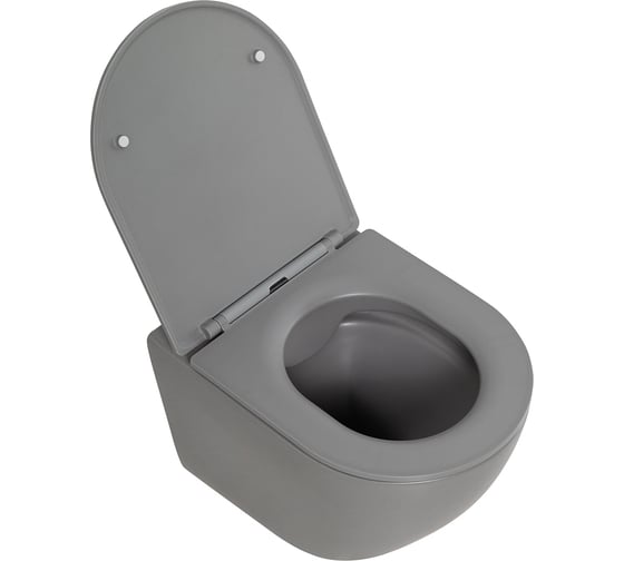 Унитаз подвесной безободковый с быстросъемным сидением с миколифтом BelBagno COLORATO BB062CHR-GR/BB062SC-GR