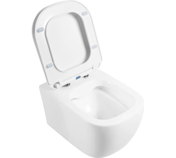 Унитаз подвесной безободковый с быстросъемным сидением с миколифтом BelBagno GENOVA BB1102CH/BB1102SC