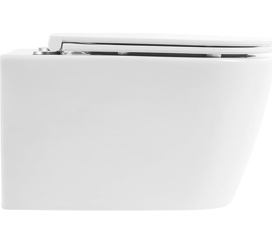 Унитаз подвесной безободковый с быстросъемным сидением с миколифтом BelBagno MARINO BB105CHR/BB870SC
