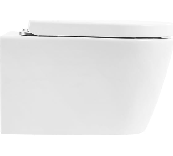 Унитаз подвесной безободковый с быстросъемным сидением с миколифтом BelBagno MARINO BB105CHR/BB865SC