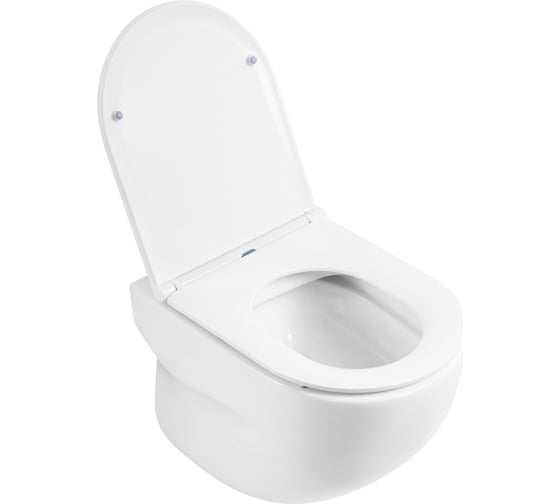Унитаз подвесной безободковый с быстросъемным сидением с миколифтом BelBagno ONDA BB066CHR/BB870SC