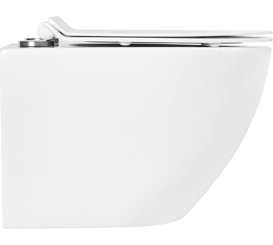 Унитаз подвесной безободковый с быстросъемным сидением с миколифтом BelBagno SFERA-R BB046CHR/BB2111SC