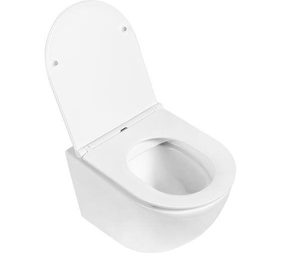 Унитаз подвесной безободковый с быстросъемным сидением с микролифтом BelBagno SFERA-R BB046CHR/BB870SC