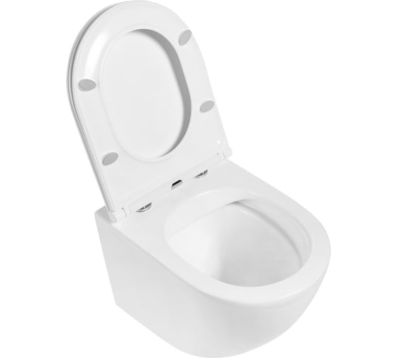 Унитаз подвесной безободковый с быстросъемным сидением с микролифтом BelBagno SFERA-R BB046CHR/BB870SC