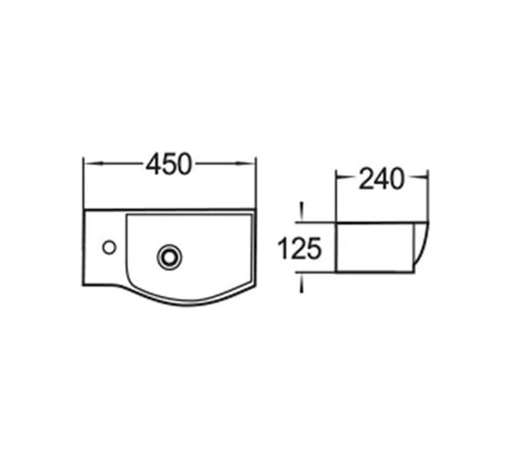 Раковина подвесная Weltwasser WW AISBACH 7945 GL-WT L глянцевая белая 10000008690