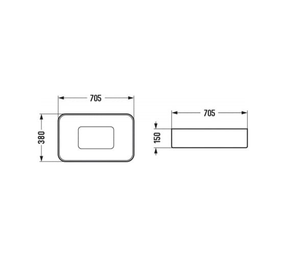 Раковина накладная Weltwasser WW ELBACH 78575-70 MT-BL матовая черная, 705x380x150 мм 10000008705