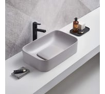 Раковина накладная Weltwasser WW ELBACH 78575-60 MT-GR матовая серая, 610x380x150 мм 10000008702