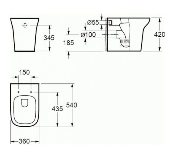 Чаша унитаза-компакта Imex CT10134C Grace 00188590
