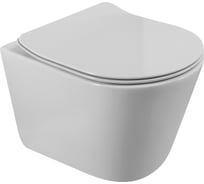 Унитаз подвесной безободковый BelBagno FLAY-TOR быстросъемное сидение с функцией Soft Close BB053CH-TOR-FC/BB2034SC