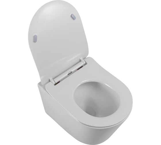 Унитаз подвесной безободковый BelBagno FLAY-TOR быстросъемное сидение с функцией Soft Close BB053CH-TOR-FC/BB2034SC