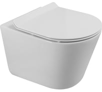 Унитаз подвесной безободковый BelBagno FLAY-TOR быстросъемное сидение с функцией Soft Close BB053CH-TOR-FC/BB2111SC