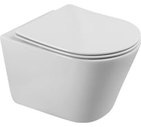 Унитаз подвесной безободковый BelBagno FLAY-TOR быстросъемное сидение с функцией Soft Close BB053CH-TOR-FC/BB051SC