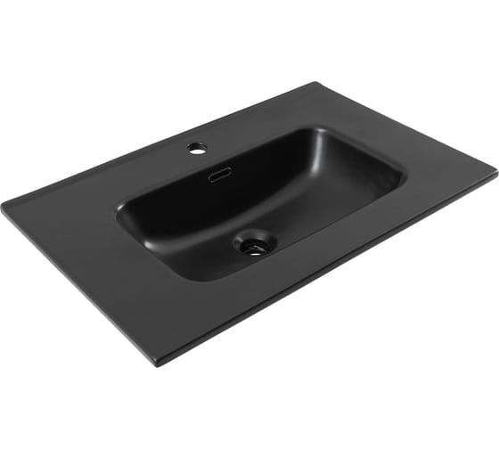 Раковина-столешница Aquanet Flat 70 черный матовый 00329254