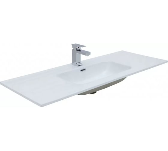 Раковина-столешница Aquanet Flat 120 белый матовый 00330427