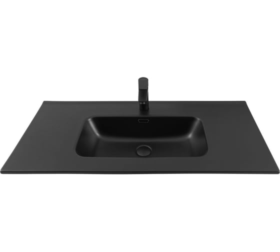Раковина-столешница Aquanet Flat 100 черный матовый 00329257