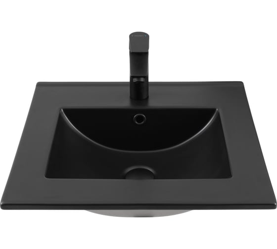 Раковина-столешница Aquanet Flat 50 черный матовый 00329252