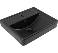 Накладная керамическая раковина Aquanet Ирис 515х415х185 мм, черный матовый 00329246