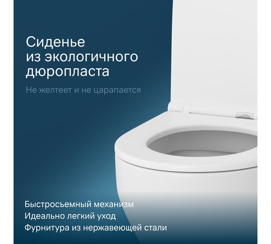 Подвесной унитаз AM.PM FlashClean Spirit V2.0 с сиденьем микролифт C701700SC