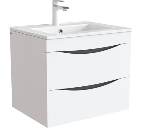 Тумба с умывальником, подвесная IDDIS 60 см, белая, Клауд (Cloud) CLO60W0i95K