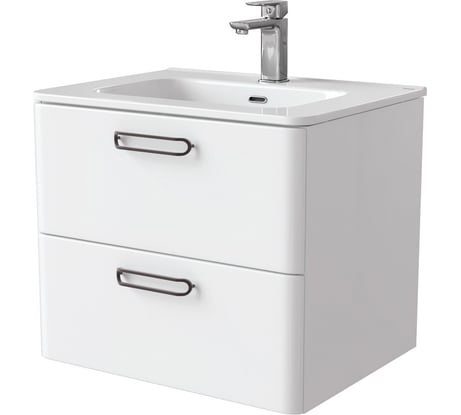 Тумба с умывальником IDDIS Brick подвесная, 60 см, белая BRI60W0i95K