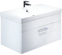 Тумба с умывальником IDDIS New Mirro 80 см, подвесная, белая NMIR80Wi95K