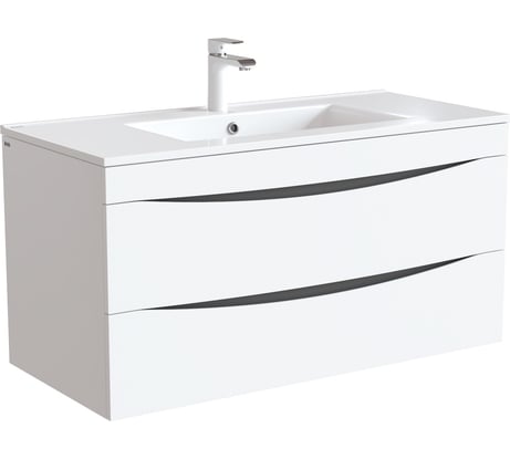 Тумба с умывальником IDDIS Cloud подвесная, 100 см, белая CLO10W1i95K