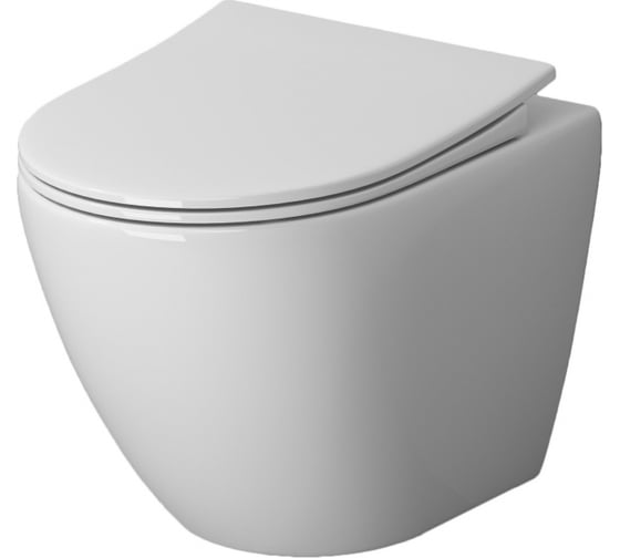 Подвесной унитаз NIAGARA NG-9301 Vista NG-9301 безободковый с тонкой крышкой, 1 место (324147) 00324147