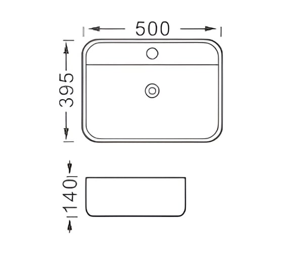 Раковина для установки на столешницу AQUATEK AQ5506-MG ВЕГА 500x395x140 матовый серый 00000136657