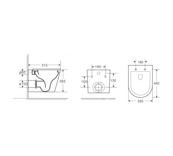 Унитаз подвесной Weltwasser WW SALZBACH 041 MT-BL 10000008258
