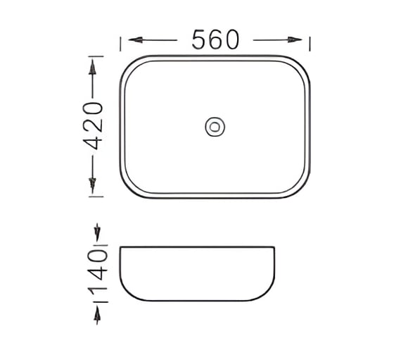 Раковина для установки на столешницу AQUATEK AQ5526-MG 560x420x140 матовый серый 00000136658
