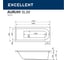 Ванна EXCELLENT Aurum Slim 170x70 "HYDRO+" (хром) WAEX.AUR17S.HYDRO+.CR 4
