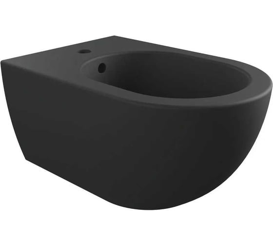 Подвесное биде Flaminia App 540x360хh270 мм, 1 отверстие для смесителя, перелив, крепление в комплекте, керамика, цвет Carbone AP218CAR