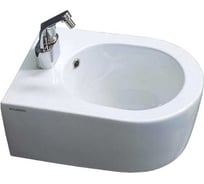 Биде Flaminia Mini Link 485x360хh200 мм, подвесное, укороченное, 1 отверстие для смесителя, перелив, крепление в комплекте, керамика, цвет белый 5065