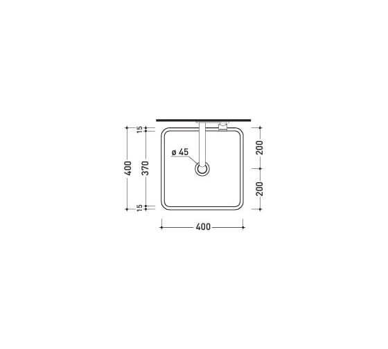 Раковина Flaminia Mini 400x400хh130 мм, подвесная, без перелива, керамика, цвет белый MWL40