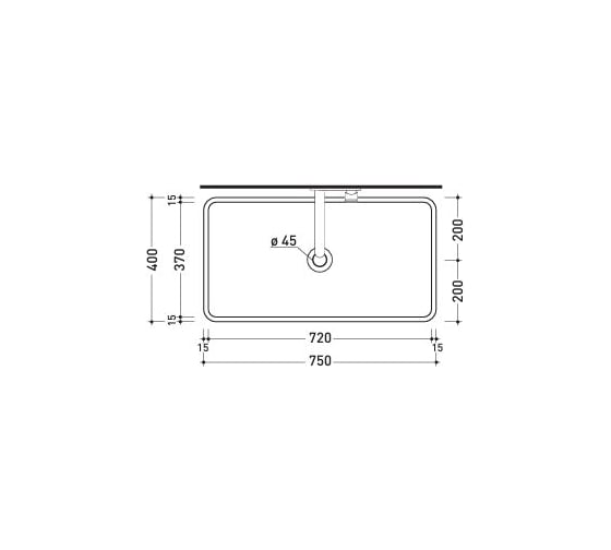Раковина Flaminia Mini 750x400хh130 мм, без перелива, накладная/подвесная с установкой на кронштейны для настенного монтажа, керамика, цвет белый MWL75