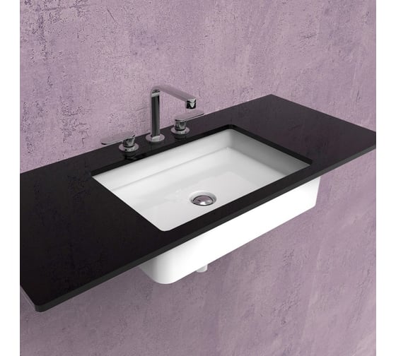 Раковина Flaminia Mini 550x350x120 мм, встраиваемая снизу, без перелива, керамика, цвет белый MW60SP