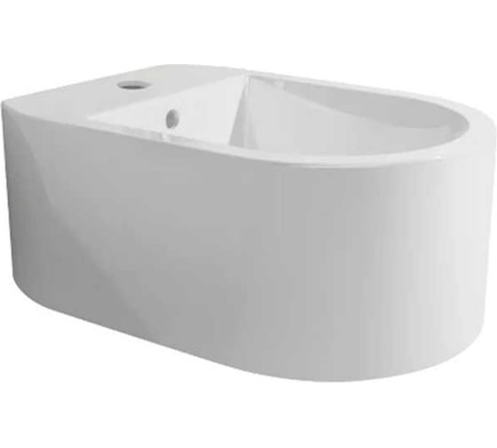 Подвесное биде Flaminia Astra 540x380хh270 мм, 1 отверстие для смесителя, перелив, комплект креплений, керамика, цвет белый AS218