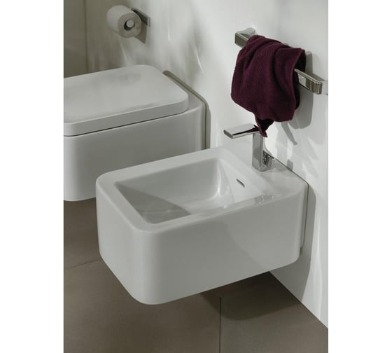 Биде подвесное Flaminia Nile 540x350хh230 мм, подвесное, 1 отверстие для смесителя, перелив, керамика, цвет белый NL218