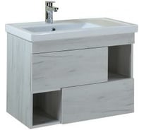 Подвесная тумба с раковиной ONIKA САНТОРИНИ 80.13 дуб белый крафт 108043