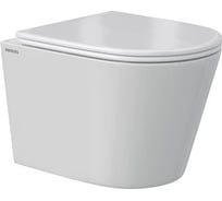 Унитаз подвесной Berges VITA Rimless 49 см, сиденье дюропласт, микролифт, быстросьем 082255