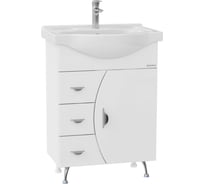 Тумба с раковиной Onika Луна 60 напольная, белая 106005