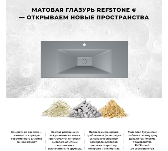 Настенная или мебельная раковина-столешница из искусственного камня Wellsee La.fleur 213615000