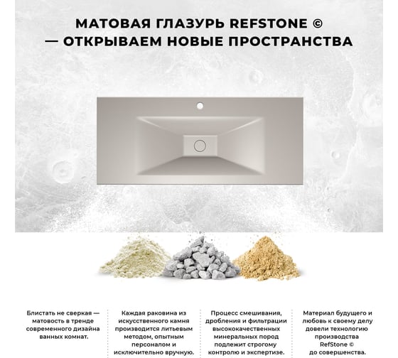 Настенная или мебельная раковина-столешница из искусственного камня Wellsee La.fleur 213628000