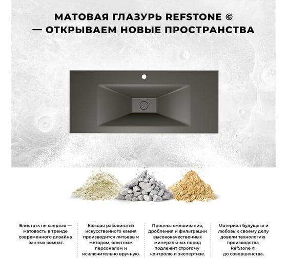 Настенная или мебельная раковина-столешница из искусственного камня Wellsee La.fleur 213629000