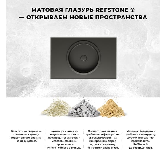 Настенная или мебельная раковина-столешница из искусственного камня Wellsee Le.tresor 214024000