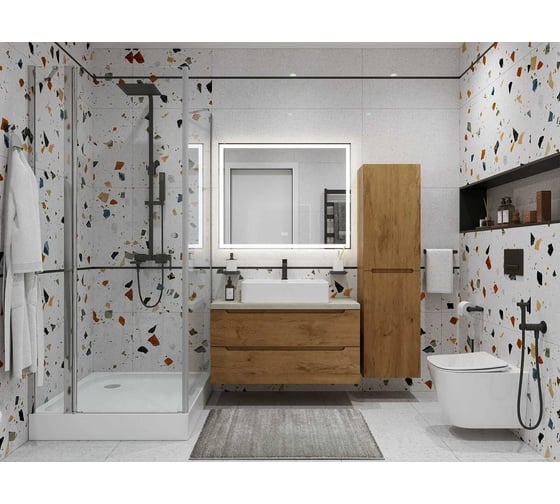 Подвесная тумба со столешницей и накладной раковиной BelBagno ETNA 80 ETNA80RN-KEPMCO-1338-SET