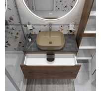 Подвесная тумба со столешницей и накладной раковиной BelBagno ETNA 80 ETNA80RW-KEPMNO-1302H316-SET